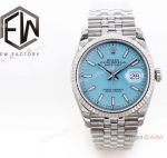 EW Factory Rolex Datejust 36MM Baby Blue Jubilee Watch Cal3235 Men